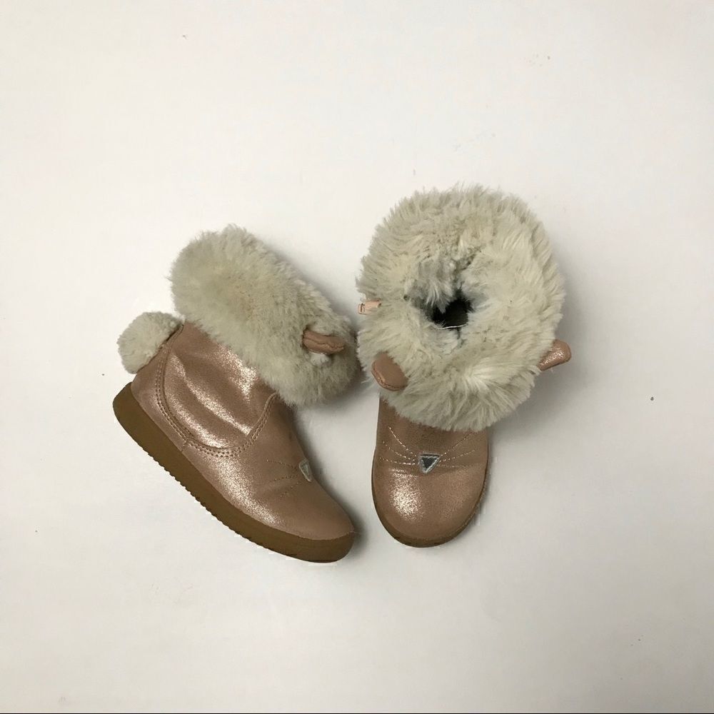 Cat and Jack kitty fur boots